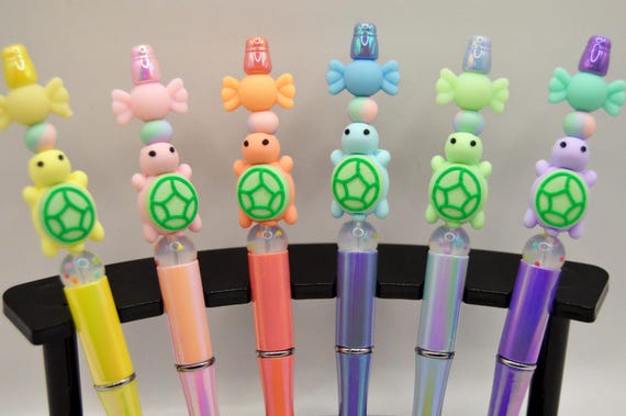 Candy Color Turtles on iridescent pens