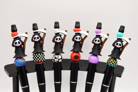 Sweet little Grim Reaper Pens, Gothic, Death, Funny, Soft, Gift for Over the Hill