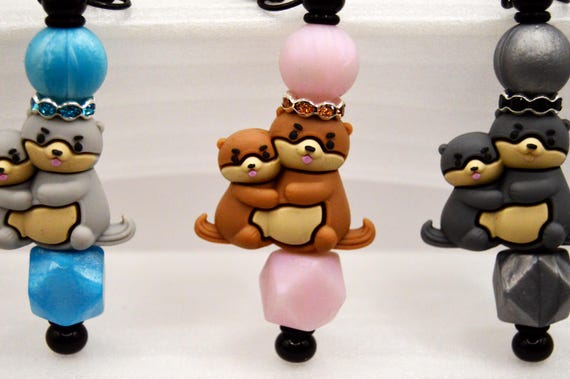 Otter Parent Key Chains, Mom, Dad