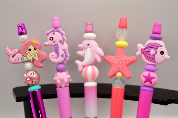 Mermaid and Ocean Pals Pink Pen Set with refills.