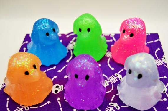 Glow in the Dark, Dog Ghost Figures, Colorful, Bright, Long lasting, handmade