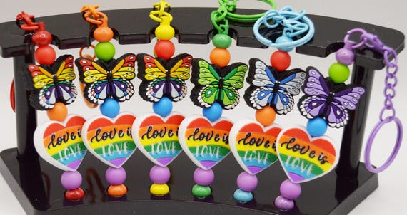 Love is Love Keychain, Peace, Kindness, LGBTQ, gift, support, fellowship
