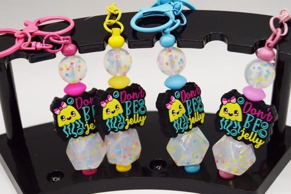 Don't Be Jelly Key Chain, Cute, funny, very colorful, Choice, Fish, Ocean