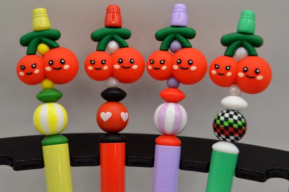 Kawaii Cherry Pens, includes refills