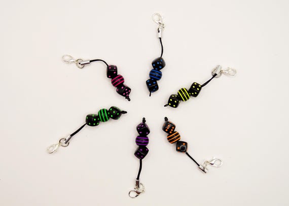 Lucky Dice phone charm, casino, high roller, games, Black light reactive, gammer