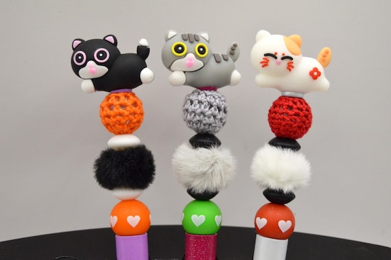 Cat Pen Toppers with pens
