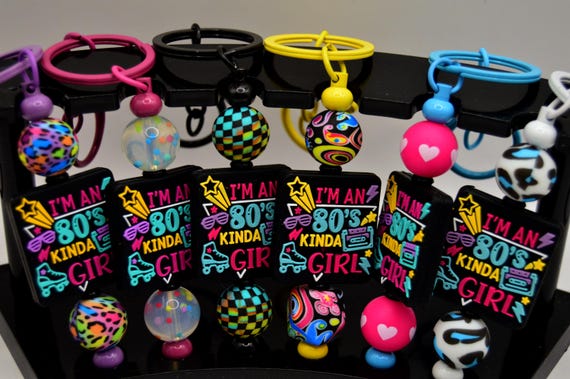 80s Kinda Girl Key Chains, Nostalgic gift