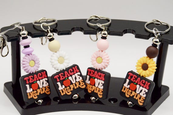 Teach, Love, Inspire, Key Chain, Teacher, Professor, School, Mentor, Gift