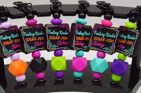 Feeling IDGAF***ish Key Chain, Funny, Sarcastic, Humor, Gift, Office, Purse, Car