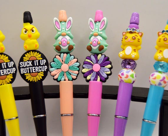 Easter Basket Gift Pens with refills! Duck, Gnome, Cat