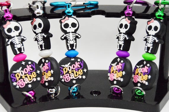 Skelly Girl, Spooky Babe Key Chain, cute, soft, colorful, Halloween