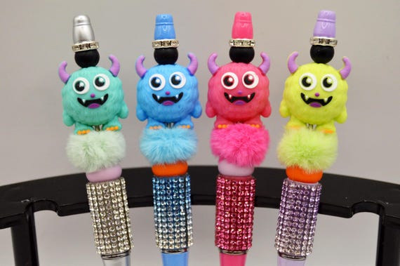 Fur Ball Monster Pens with Bling!