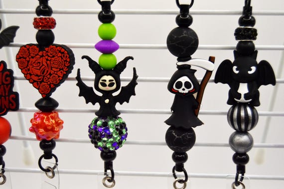 Gothic Reel Badge Holders. Bats, Dragons, Hearts, Cats