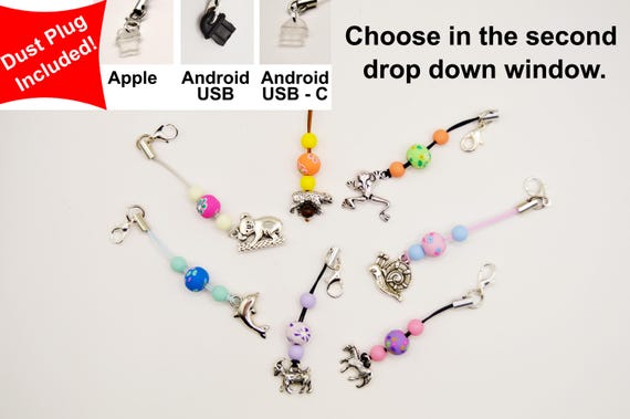 Animal dust plug charms. Your choice from a Goat, Frog, Zebra, Koala, Bear, Dolphin or Snail.