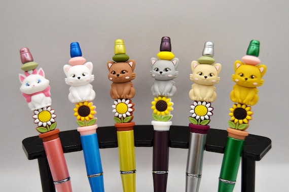 Cat with Flower Pot Pens, comes with refills