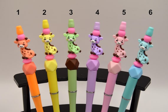 Colorful Giraffe Pens, Party favors, office, day care, kids, Giraffe lovers