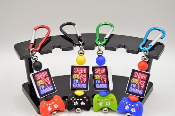 Shhh I'm Gaming, Keychain, silicone, stainless steel, Gamer, Video games, Player