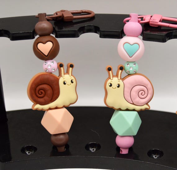 Snails with Hearts Keychain