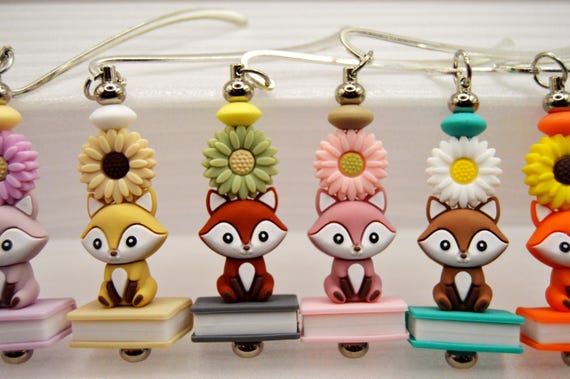 Whimsy Bookmarks with Foxes and Flowers