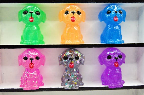 Adorable Puppy Figures, gift for dog lovers, glowing, car or house decor