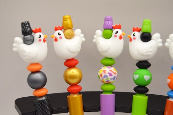 Chicken Pens, soft, colorful, includes refills