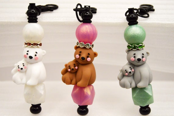 Parent and Child Bear Key Chains