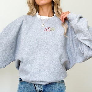Sorority Crewneck | Greek Life Sweatshirt | Cute Bid Day Gift | Preppy College Style | College Rush Sorority Apparel