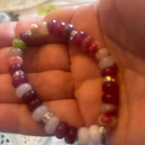 Conjunto de collar y pulsera con piedras arcoíris multicolores y detalles de cristal, inspirado en Anthropologie imagen 9