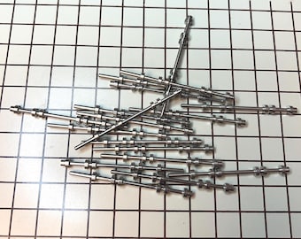 10er geborgenen Edelstahl Wellen -Steampunk Metall Teile