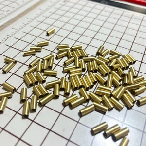 Salvage Brass Sleeves Lot of 100, Scrap Metal, Random Metal Parts, Junkyard Parts, for Metalworking, Jewelry Making, Steampunk