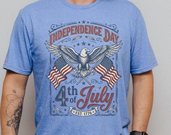 Retro 250th Anniversary of The United States Shirt, 1776–2026 USA Independence T shirt, American Flag Patriots Gift, Bald Eagle America Tee