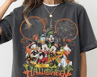 Vintage Disneyland Halloween Shirt, Mickey's Not So Scary Party Tee, Comfort Colors Long Sleeve Mickey Skeleton Shirt, Disney Halloween Tee