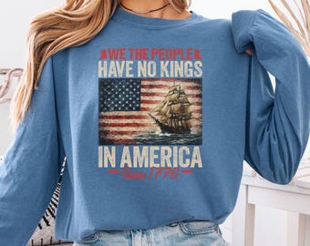 250th Anniversary Comfort Colors Long Sleeve Shirt: We The People 250 Years 2026 Shirt - 1776 Patriotic USA Flag 4th of July Vintage Tee