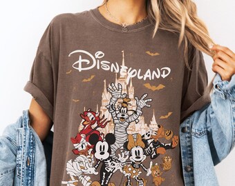 Vintage Disneyland Halloween Comfort Colors Shirt, Mickey's Not So Scary Party Tank Top, Mickey Skeleton Shirt, Disney Halloween Shirt
