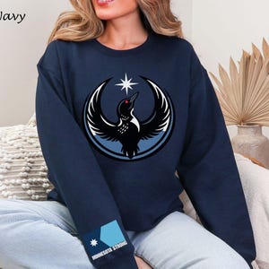 Sweatshirt Minnesota Rebel Alliance, hoodie MN State Bird Loon Resistance, trui Minnesota Strong Protest, Minnesota Starbird ronde hals