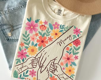Comfort Colors® Custom Mom And Kids Shirt, Personalized Mother Daughter Shirt, Pinky Promise Shirt, Mom Gift Shirt, Mothers Day Gift
