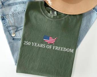 250 Years Of Freedom Shirt USA Anniversary Shirt Freedom Tee American 250 Merchandise 4th of July Shirt Youth-Adult XS-2XL