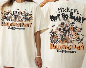 Retro Mickey's Not So Scary Halloween Party Comfort Colors Shirt, Disney Halloween 2026 Skeleton Shirt, 2026 Disney Family Halloween Shirt