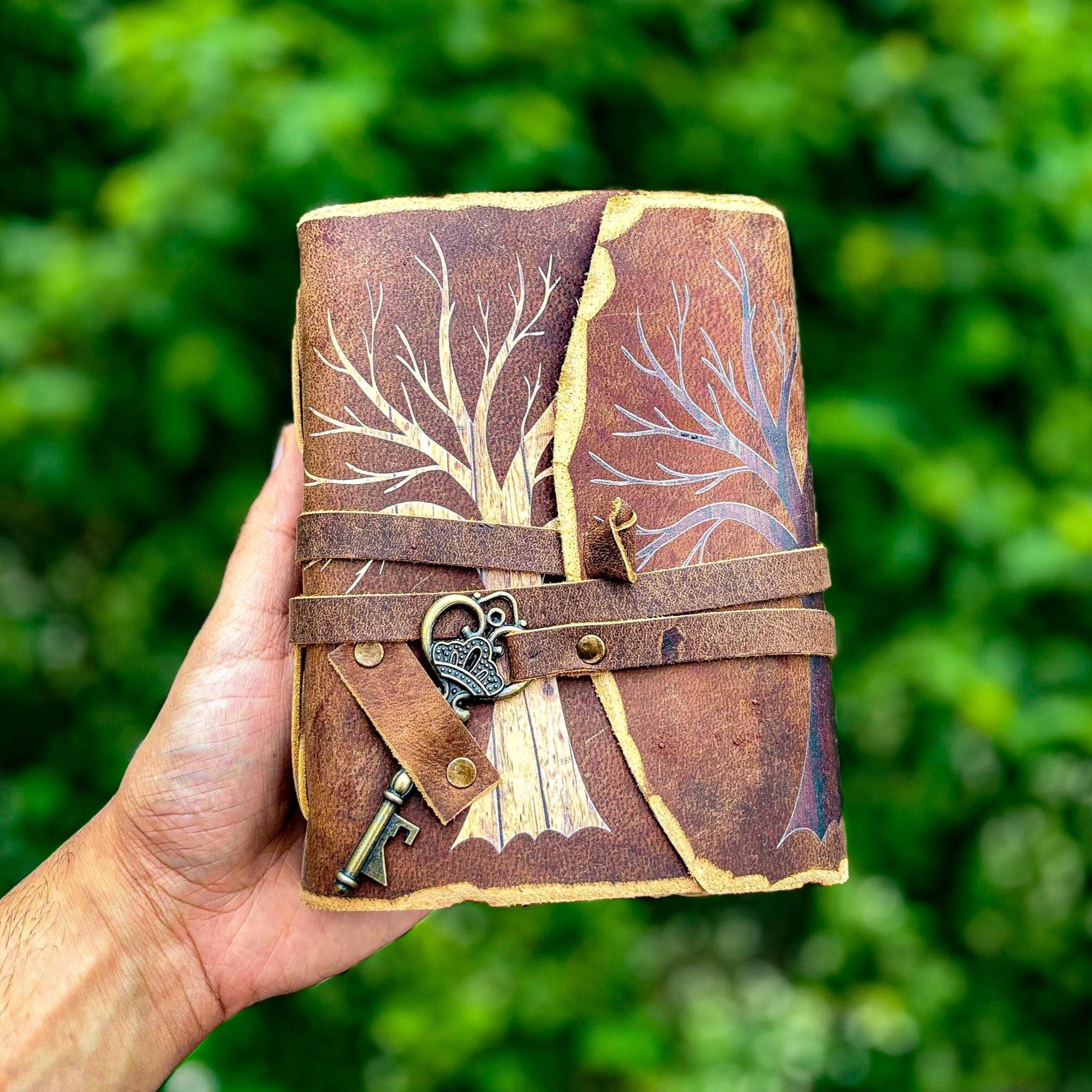 Tree of Life Leather Journal - Antique Handmade Deckle Edge Vintage ...