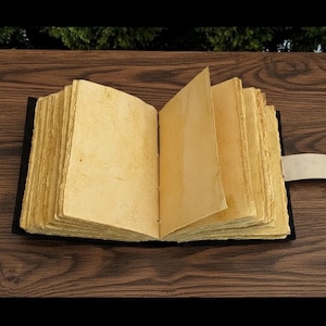 Tree of Life Leather Journal – Fairy Moon and Stars Grimoire Notebook ...