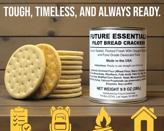 Pilot Bread Crackers | 30-year Shelf Life : Hardtack Survival Food