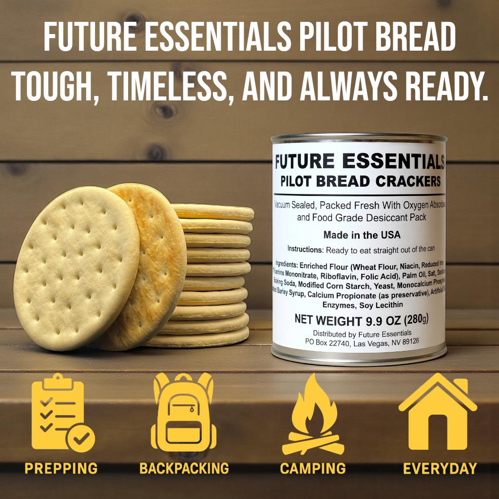 30-year Shelf Life Pilot Bread Crackers: Hardtack Survival Food in