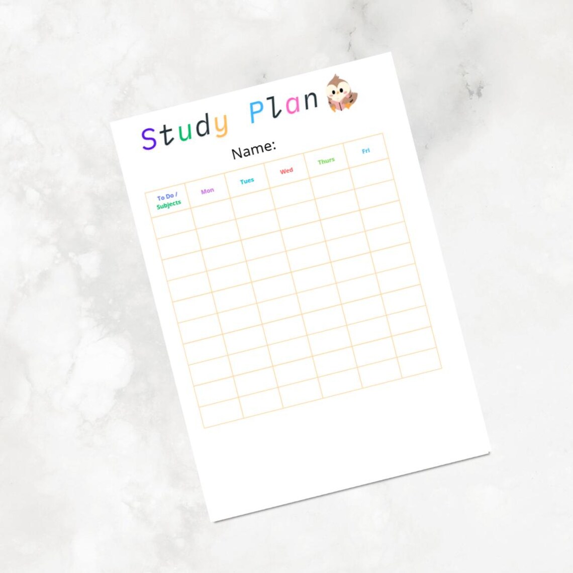 Printable Study Plan & Backlog Tracker: Fillable PDF Planner for ...