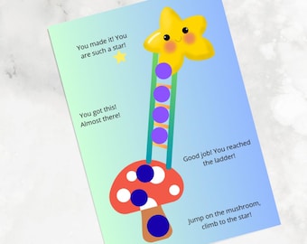 Reward Star Chart for Toddlers and Kids, Printable Star Chore Poster, Instant Download.