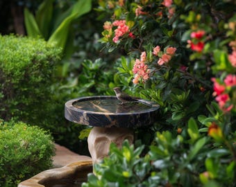 Black gold birdbath lawn decoration bird bath bird water bowl bird bath for lawn backyard bird lovers bird bath patio balcony garden gift