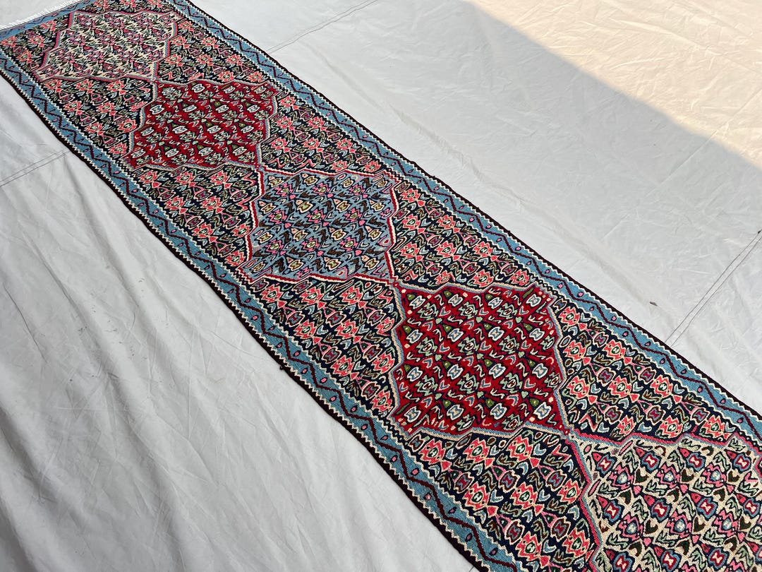 Anique 2x8'6 Ft Afghan Runner, Turkish Inspired Runner, Central Asian ...