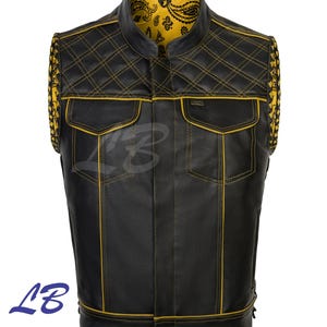 Leather Denim Vest Men Vest, Handmade Leather Vest, Biker vest Motorcycle vest men Men’s braided vest