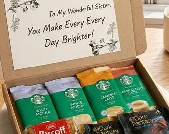 Starbucks, Costa treat, coffee box, birthday, valentines gift, coffee, hug in a mug, Letterbox