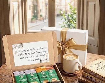 Starbucks, Costa, caja de café, cumpleaños, regalo de San Valentín, café, abrazo en una taza, buzón