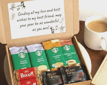 Starbucks, Costa treat, coffee box, birthday, valentines gift, coffee, hug in a mug, Letterbox